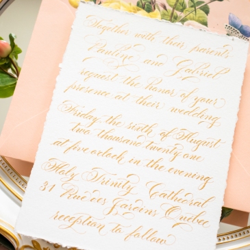 G Designers Classical Calligraphy Wedding Invitation 9